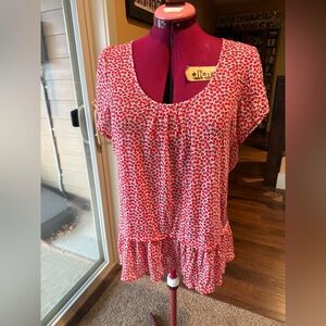 Sheer Mesh Cherry Printed Top